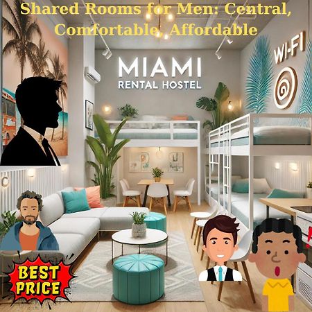 203 Miami Shared Rooms For Men Central Comfortable, Affordable Exterior photo