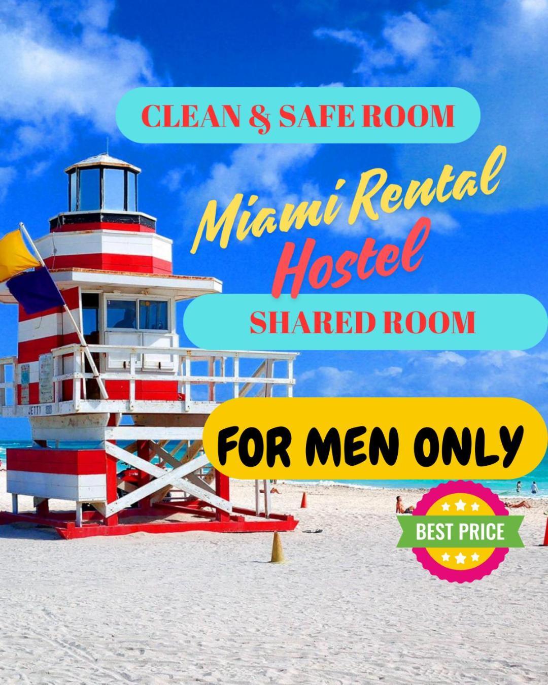 203 Miami Shared Rooms For Men Central Comfortable, Affordable Exterior photo
